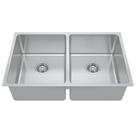 Cuba para Cozinha Gourmet Pia Dupla Aço Inox 74,5x44x20cm Acetinado GhelPlus