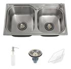 Cuba Para Cozinha Gourmet Pia Dupla Aço Inox Ticunas Pingoo.Casa