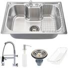 Cuba para cozinha gourmet pia inox acessórios Torneira de parede para cozinha Munim PIngoo.casa