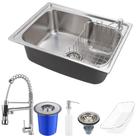 Cuba para cozinha pia com acessórios e lixeira Matis e Torneira monocomando gourmet Munim Pingoo.casa Cuba para cozinha pia com acessórios e lixeira Matis e Torneira monocomando gourmet Munim Pingoo.casa