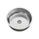 Cuba para Pia de Cozinha em Aço Inox Redonda 37x37x14cm Alto Brilho com Válvula Ghelplus