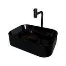 Cuba Pia Banheiro Oxford Torneira Inox Valvula Click Black Preto Brilho