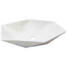 CUBA PIA CERAMICA PORCELANA BANHEIRO LAVABO DE APOIO DIAMANTE BRANCA 63x41 TUBRAX - BAB0021