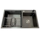 Cuba Pia Cozinha Premium Dupla Inox 304 Preto 78x43cm Cuba Pia Cozinha Premium Dupla Inox 304 Preto 78x43cm