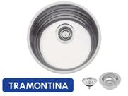 Cuba Pia Cozinha Redonda Tramontina 38x16 Inox 94014/202