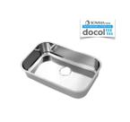 Cuba Pia Cozinha Riva Docol Inox Brilho Embutir 56x34x14,5