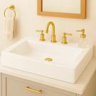 Cuba Pia De Apoio 56x38cm Retangular Para Banheiro Lavabo Rubi 3 Furos Cuba Pia De Apoio 56x38cm Retangular Para Banheiro Lavabo Rubi 3 Furos