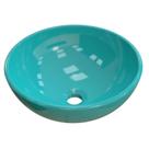Cuba Pia de Apoio para Banheiro Redonda Bowl 30 C08 Azul Turquesa - Mpozenato