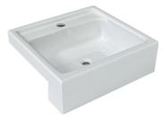 Cuba/ Pia De Apoio Semi-encaixe Ge11 Retangular 41 Cm Branco