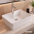 Cuba Pia de Apoio Sobrepor Retangular 42x31 Branca Banheiro Lavabo Beltempo BT2318