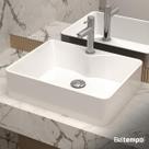 Cuba Pia de Apoio Sobrepor Retangular 48x37 Branca Banheiro Lavabo Beltempo BT2317 Cuba Pia de Apoio Sobrepor Retangular 48x37 Branca Banheiro Lavabo Beltempo BT2317