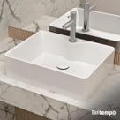Cuba Pia de Apoio Sobrepor Retangular 48x37 Branca Banheiro Lavabo Beltempo BT2317