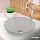 Cuba Pia de Apoio Sobrepor Vidro Redonda 29cm Banheiro Lavabo Beltempo BT4030