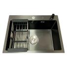 Cuba Pia De Cozinha Premium Em Aço Inox 304 Preto 60x45cm Cuba Pia De Cozinha Premium Em Aço Inox 304 Preto 60x45cm