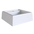Cuba Pia de Sobrepor para Banheiro Lavabo 34x33cm Ametista Branca Apoio