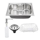 Cuba Pia Gourmet Luxo Aço Inox 42x60cm Kit Completo aço 201