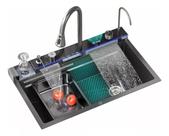 Cuba Pia Gourmet Torneira Cascata E Acessórios Digital Led Cuba Pia Gourmet Torneira Cascata E Acessórios Digital Led