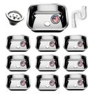 Cuba Pia Inox 40x34x17 430 American 10 Unidades Com Valvulas