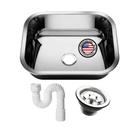 Cuba Pia Inox 40x34x17 - 430 American Steel + Válvula + Sifão Cuba Pia Inox 40x34x17 - 430 American Steel + Válvula + Sifão