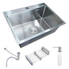Cuba Pia Inox Prata Quadrada 60x45 Cozinha Gourmet Acessórios Brinovar