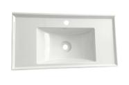 Cuba Pia Para Banheiro Em Plastico Lavabo Sobrepor Redonda ou Retangular Cor:Retangular Branco