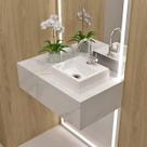 Cuba Pia Para Banheiro Quadrada Lavabo Apoio Sobrepor Pek moveis