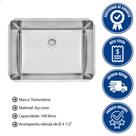 Cuba Profissional Tramontina Dritta Pro Inox Acabamento Scotch Brite 70x50 cm com Válvula 94095102 Cuba Profissional Tramontina Dritta Pro Inox Acabamento Scotch Brite 70x50 cm com Válvula 94095102