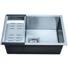 Cuba Quadrada Gourmet Preta de Aço Inox Escovado 60x40cm com Acessórios - CUB-021 - STILLUS HOME