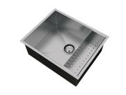 Cuba Quadrada Handmade Inox 50x40cm Cozinha Gourmet Com Escorredor