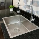 Cuba Quadrada Inox 304 Cozinha Pia Embutir Sobrepor Gourmet 70x40 Premium com Válvula - EC045 Cuba Quadrada Inox 304 Cozinha Pia Embutir Sobrepor Gourmet 70x40 Premium com Válvula - EC045
