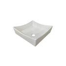 Cuba Quadrada Lavabo Banheiro Apoio Branca Ravena 34cm Japi