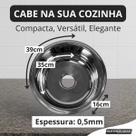 Cuba Redonda Cozinha Eletrocubas 35cm Aço Inox 304 Válvula