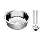 Cuba Redonda Inox Pia Pequena Redonda 25x14cm Alto Brilho AS