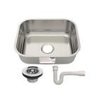 Cuba Retangular Inox 40x34 Cm Tramontina C/ Válvula + Sifão Cuba Retangular Inox 40x34 Cm Tramontina C/ Válvula + Sifão