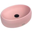Cuba Rosa Lavabo Pequeno Sobrepor de Apoio Oval