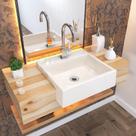 Cuba Semi Encaixe Quadrada Xq395w Colorida Bege