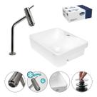 Cuba Smart Semi-Encaixe Lavabo C/ Torneira Cromado Cuba Smart Semi-Encaixe Lavabo C/ Torneira Cromado