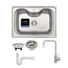 Cuba Sobrepor Inox Tramontina Morgana Premium 69cm x 49cm com Torneira Cinza