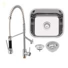 Cuba Tramontina 40x34 Cozinha Torneira Flexivel Misturador