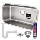 Cuba Tramontina 56x34x17 Aço Inox Prime Número N2 Cozinha Lavínia Acetinada com Válvula Sifão e Silicone