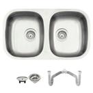 Cuba Tramontina Isis 2C 34 Bl 77X45 94030102 Aço Inox Acetinado + Sifão Duplo
