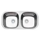 Cuba Tramontina Isis 2C 34 BL Perfecta em Aço Inox Polido 78 x 40 cm com Válvulas
