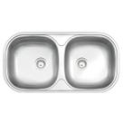 Cuba Tramontina Isis 2C 34 BS em aço inox acetinado 78 x 40 cm Prime com Válvulas 94032107