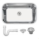 Cuba Tramontina Lavínia 56x34 cm Standard em Aço Inox Polido 56 BL com Válvula e Sifão 94085507