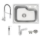 Cuba Tramontina Morgana Compact 48 Fx Undermount 55X42 93815392 Inox + Torneira Deca Spin One