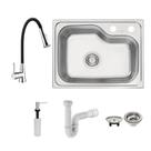 Cuba Tramontina Morgana Compact 48 Fx Undermount 55X42 93815392 +Torneira Lorenzetti Lorenflex 2257 B28
