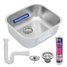 Cuba Tramontina Prime em Aço Inox 304 Acetinado 40x34x17 Com Acessórios
