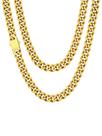 Cuban Link ChainsHouse em aço inoxidável banhado a ouro