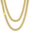 Cuban Link ChainsHouse em aço inoxidável banhado a ouro