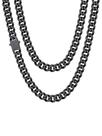Cuban Link ChainsHouse em aço inoxidável preto para homens Cuban Link ChainsHouse em aço inoxidável preto para homens